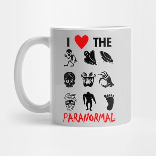 Paranormal The Unknown Slogan For Ghost Lovers Aliens Believer And Ghost Hunters Mug